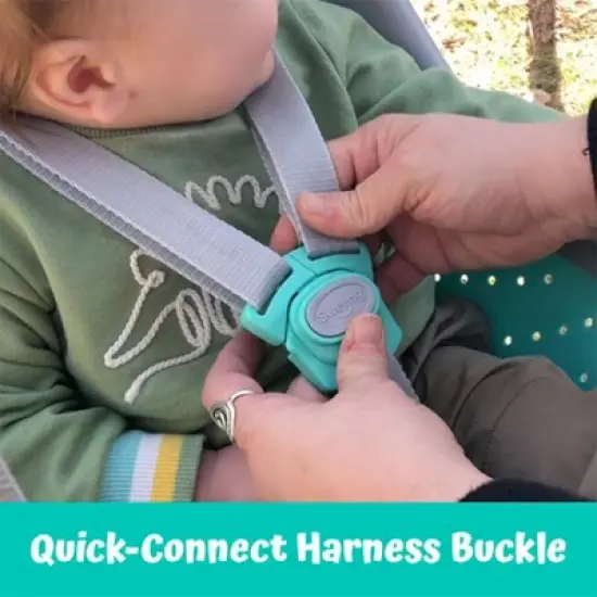 XDP Recreation Sweeng Child Swing with Frame and Harness Straps, Portable Play Set Design for Indoor and Outdoor Backyard Use, Aqua image {4}