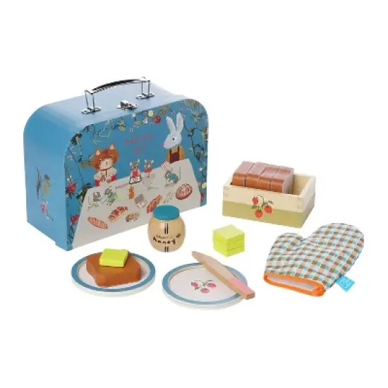 Manhattan Toy Forest Tales 17-Piece Pretend Bread Baking and Serving Set for Two with Carrying Case image {1}