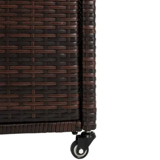 MOEPISY Outdoor Wicker Serving Cart with Wheels image {6}