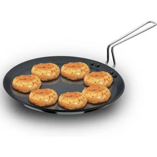 Hawkins 11" Futura Non Stick Flat Tava Griddle: Anodized Aluminum, Gas Compatible, Hand Wash, 1-Year Warranty image {5}