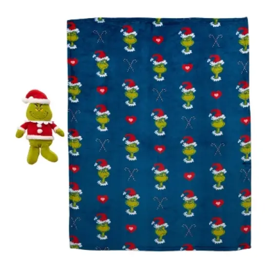 The Grinch Pillow and Throw Blanket image {5}