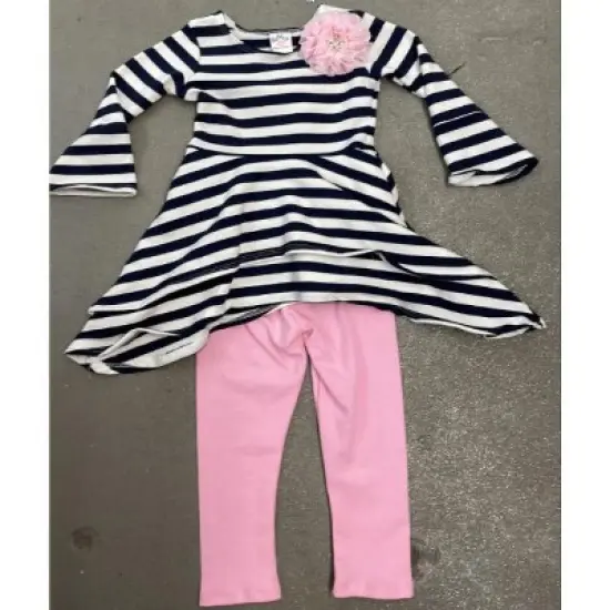 Girls Parisian Chic Sidetail Tunic & Legging Set - Mia Belle Girls image {3}