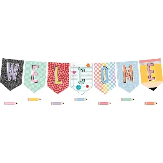 Teacher Created Resources Cool for School Pennants Welcome Bulletin Board Set 50/Set (TCR9301) image {2}