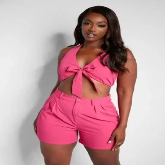 Rebdolls Women's Pleated Shorts image {4}