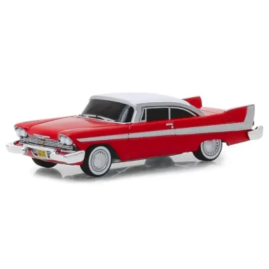 1958 Plymouth Fury Red with White Top "Evil Version" "Christine" (1983) Movie 1/64 Diecast Model Car by Greenlight image {1}