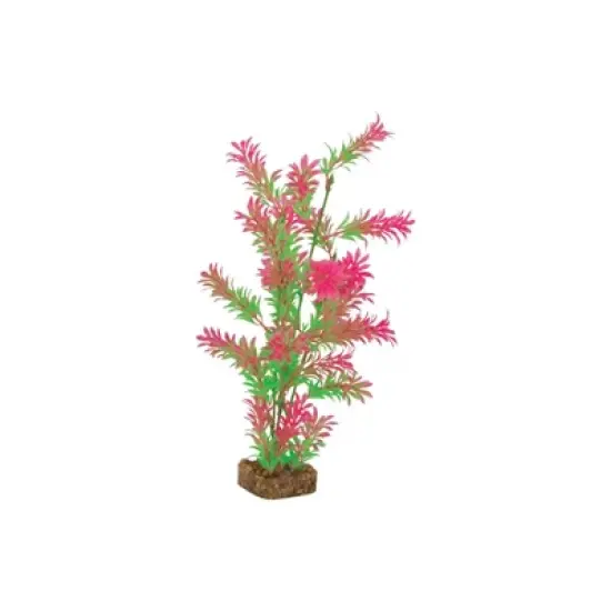 GloFish Green and Pink Large Fluorescent Under Blue LED Light Decor Aquarium Plant image {1}