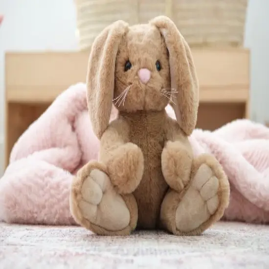 Bearington Lil Bubba Brown Plush Stuffed Animal Bunny Rabbit, 10.5 inches image {1}