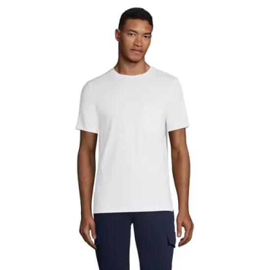 Lands' End Men's Short Sleeve Supima Tee With Pocket image {2}