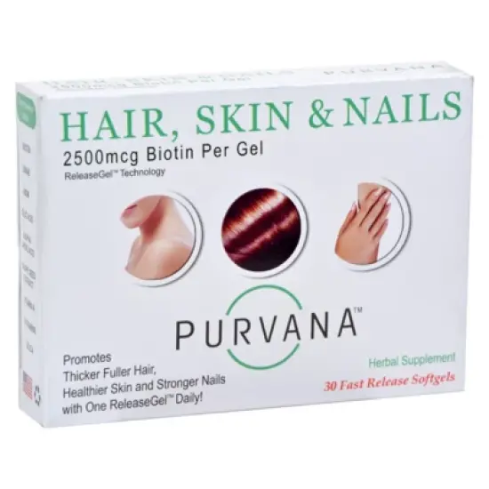 Heaven Sent Purvana Hair Skin Nails - 2500 mcg - 30 Softgels image {1}