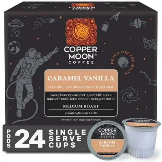 Copper Moon Caramel Vanilla Blend Medium Roast Coffee Pods - 24ct image {8}
