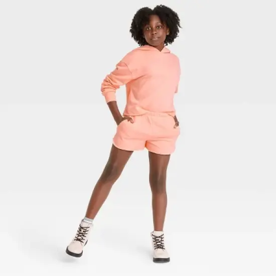 Kids' Fleece Raw Edge Lounge Shorts - art class&trade; image {2}