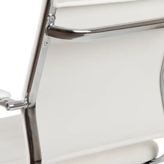 Flash Furniture Mid-Back LeatherSoft Contemporary Ribbed Executive Swivel Office Chair image {7}