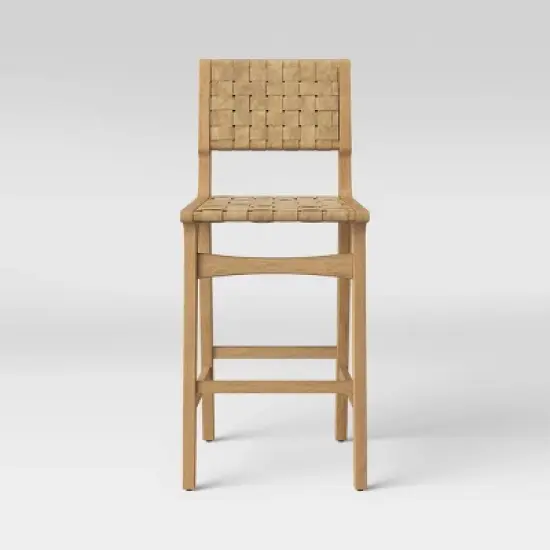 Ceylon Woven and Wood Barstool - Threshold&trade; image {7}