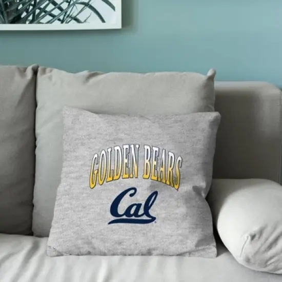 NCAA Cal Golden Bears 16" Heather Gray Sweatshirt Pillow image {3}