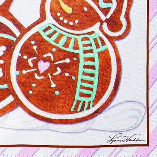 Evergreen Season's Greeting Gingerbread Reversible Suede Garden Flag 12 x 18 Inches Indoor Outdoor Decor image {6}