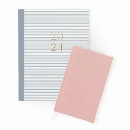 Sugar Paper Essentials 2024 Planner 8.5"x6.5" Casebound Weekly/Monthly Pink image {7}