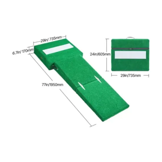 VEVOR Pitching Mound, Portable Baseball Pitcher's Mound, 77 in IIndoor Outdoor Pitching Practice and Training Equipment,Softball Pitching Aids, Green image {7}