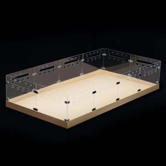 FURNIinspire Pet Crates and Houses Guinea Pig Cage, Hamster Enclosure with Waterproof Kraft Paper Bottom, Easy to Clean, Clear, 47.4"*9.84"*23.77" image {3}