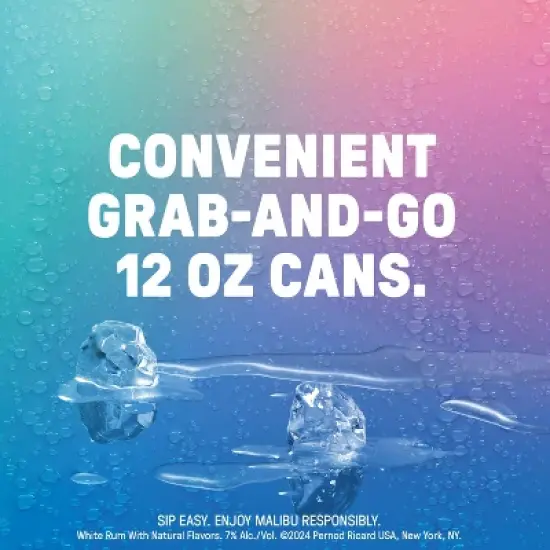 Malibu Pina Colada 4pk/355ml Cans image {2}