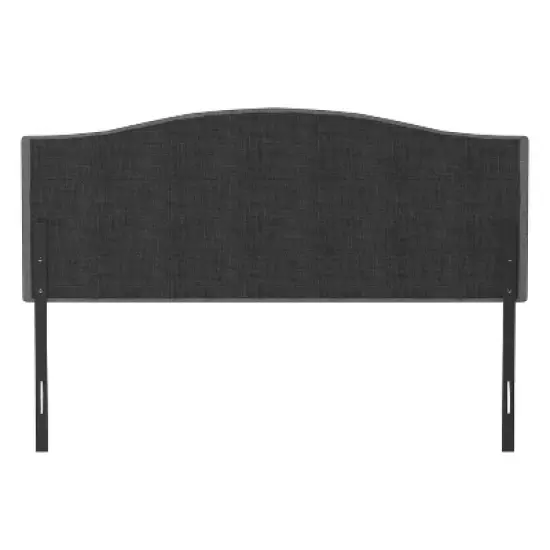 Full/Queen Provence Upholstered Arch Adjustable Tufted Headboard with Frame Glacier Gray Fabric - Hillsdale Furniture image {7}