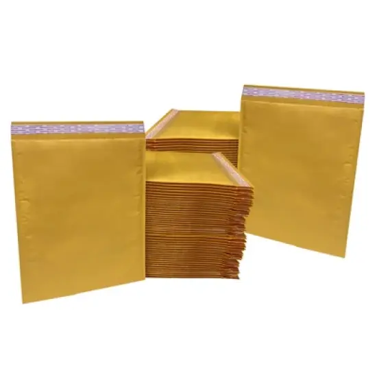 UOFFICE Pack of 400 Kraft Bubble Mailers 14.25" x 20" - #7 Self-Seal Padded Envelopes image {7}
