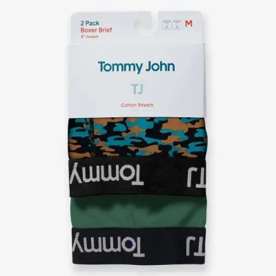 TJ | Tommy John&trade; Men's Camo Print 6" Boxer Briefs 2pk - Dark Green image {5}