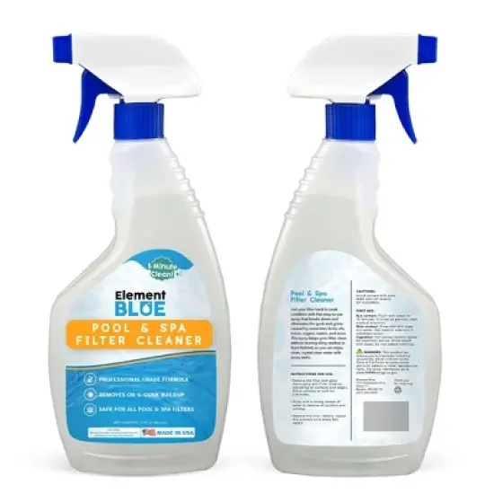 Element Blue Filter Cleaner Spray - Great for Pools and Spas - Eliminates Sunscreen, Oils, Lotion, and Organic Matter (32 oz) image {1}