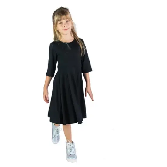 24seven Comfort Apparel Knee Length Fit and Flare Girls Comfortable Party Dress image {4}
