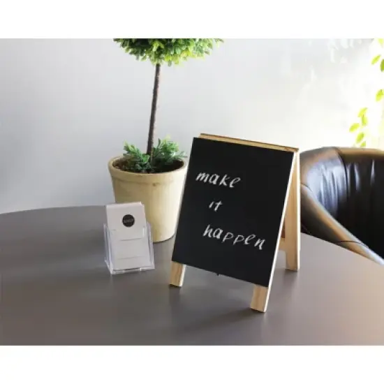 Juvale Double Sided Chalkboard Stand and Dry Erase Sign - Dual Tabletop Easel image {1}