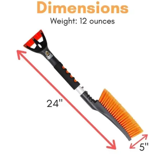 Snow Moover 24" Snow Brush with Ice Scraper 2 Pack image {3}