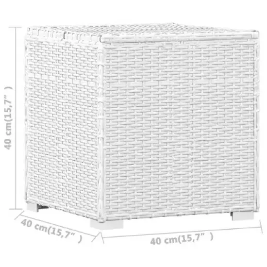 vidaXL Sun Lounger White PE rattan 76.8 in x 23.6 in x 12.2 in image {12}