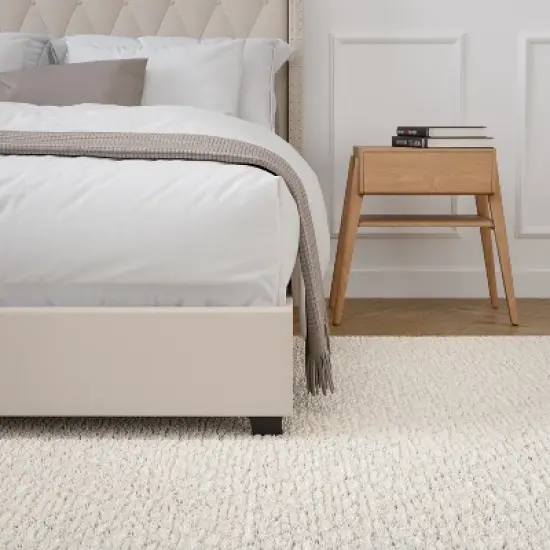 Merrick Lane Upholstered Platform Bed with Button Tufted Headboard image {4}