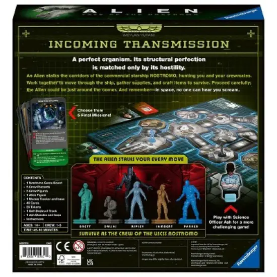 Ravensburger ALIEN: Fate of the Nostromo Board Game: 1-5 Players, Strategy, Creative Thinking, Problem Solving image {2}