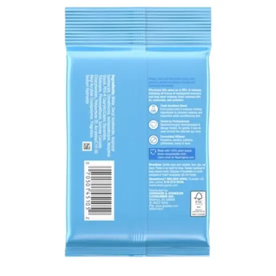 Neutrogena Facial Cleansing Makeup Remover Wipes - Travel Pack - 7ct image {1}