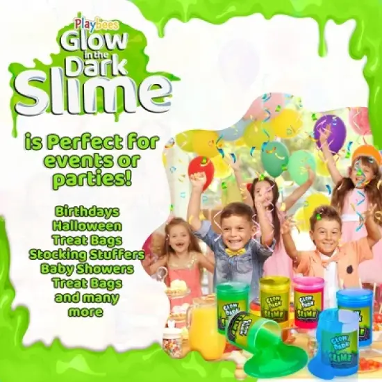 Playbees Glow in the Dark Slime - 24 Pack image {5}