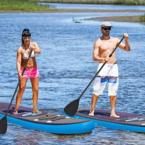 Costway 11'/10'5'' Inflatable Stand Up Paddle Board Surfboard W/Bag Aluminum Paddle Pump image {2}