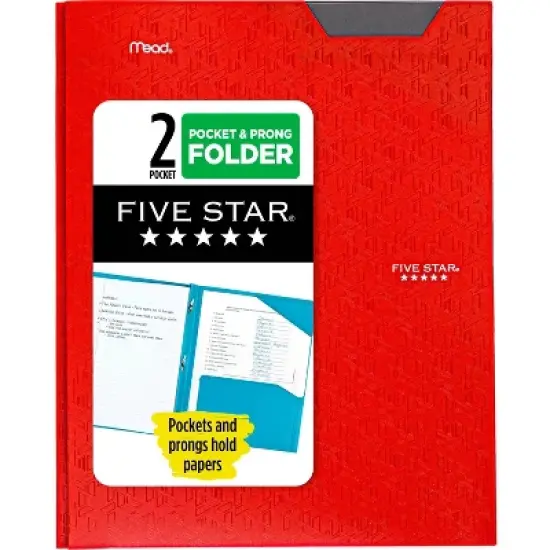 Five Star 2 Pocket Plastic Folder with Prongs image {14}
