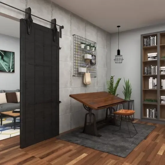 Industrial Teak Wood Console Table Brown - Olivia & May image {11}