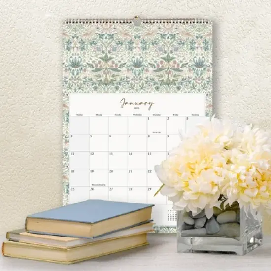 Morris & Co. by Blue Sky 12"x17" 2026 Wirebound Monthly Wall Calendar Multi Design image {1}