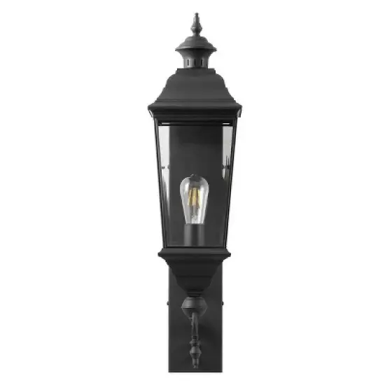 Braden Outdoor Wall Sconce - PLT4084 - Black - Safavieh image {4}