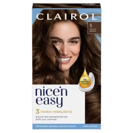 Clairol Nice'n Easy Permanent Hair Color - Brown image {13}