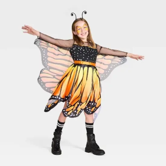 Kids' Glows under Blacklight Monarch Butterfly Costume Dress - Hyde and EEK! Boutique&trade; image {3}