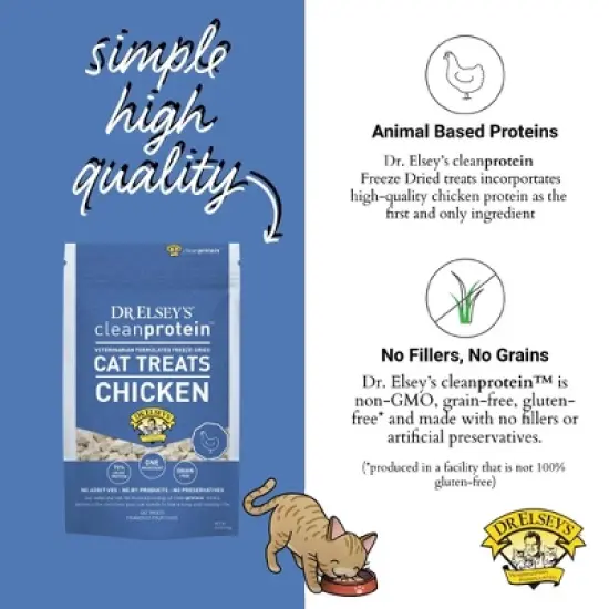 Dr. Elsey's Chicken Flavor Freeze-Dried Cat Treats - 0.5oz image {2}