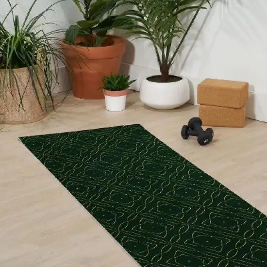 Marta Barragan Camarasa Vintage emerald pattern (6mm) 70" x 24" Yoga Mat - Society6 image {2}