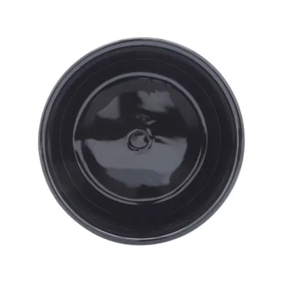 Sagebrook Home 6" Wide Square Patterned Ceramic Planter with Saucer Black image {2}