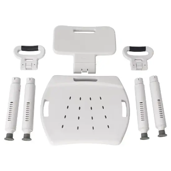 Drive Medical Premium Series Shower Chair with Back & Arms - Padded Commode-Style Seat image {3}