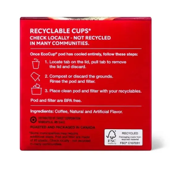 Hazelnut Light Roast Coffee - Single Serve Pods - 12ct - Market Pantry&trade; image {2}