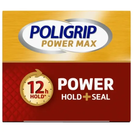 Poligrip Power Max Hold + Seal Denture Fixative - 2.2oz/4pk image {2}