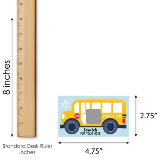 Big Dot of Happiness Back to School - First Day of School Kids Lunch Box Notes - Scratch Off Cards - 22 Count image {4}