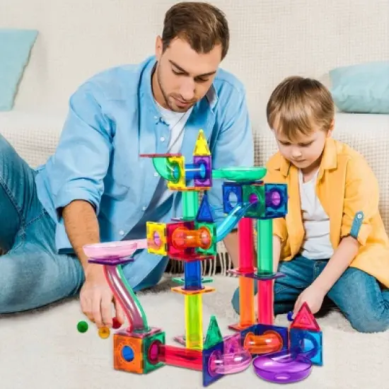 Picasso Tiles Magnetic Marble Run 100pc Building Set image {1}